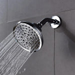 ABS Plastic Shower Head Wall-Mounted Filtered Shower Head with Massage Chrome 5 Jets Top Shower for Bathroom