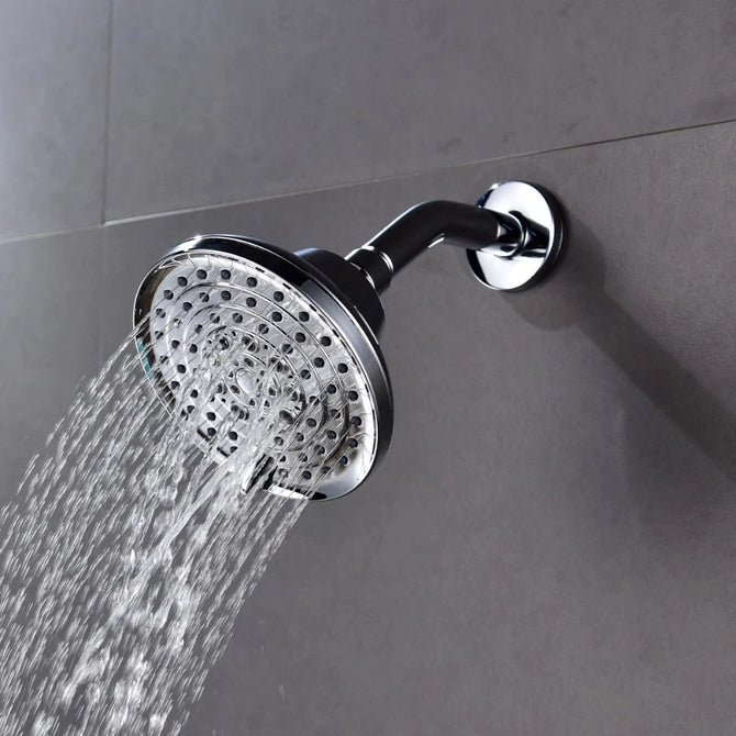 Free Shipping ABS Plastic Shower Head Wall-Mounted Filtered Shower Head with Massage Chrome 5 Jets Top Shower for Bathroom - WELQUEEN WELQUEEN HOME DECOR