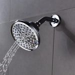 ABS Plastic Shower Head Wall-Mounted Filtered Shower Head with Massage Chrome 5 Jets Top Shower for Bathroom