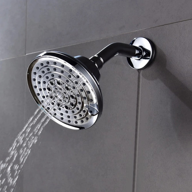 Free Shipping ABS Plastic Shower Head Wall-Mounted Filtered Shower Head with Massage Chrome 5 Jets Top Shower for Bathroom - WELQUEEN WELQUEEN HOME DECOR