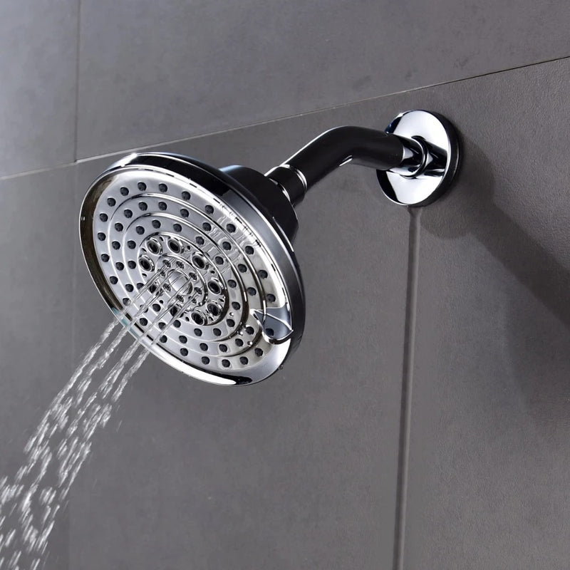 Free Shipping ABS Plastic Shower Head Wall-Mounted Filtered Shower Head with Massage Chrome 5 Jets Top Shower for Bathroom - WELQUEEN WELQUEEN HOME DECOR