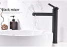 Black Finish Brass Deck Mount Bathroom Faucet Vanity Vessel Sinks Mixer Tap Cold And Hot Water Tap