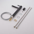 Brass Black Basin Faucet Bathroom Sink Faucet Pull-Out Wash Basin Sink Taps Deck Mounted 360 Degree Rotate Basin Mixer
