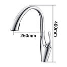 Brass Brushed Chrome Pull-Out Kitchen Faucets with Concealed 360 Degree Rotating Sprayer Deck Mounted Kitchen Tap