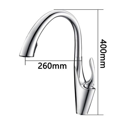 Free Shipping Brass Brushed Chrome Pull-Out Kitchen Faucets with Concealed 360 Degree Rotating Sprayer Deck Mounted Kitchen Tap - WELQUEEN