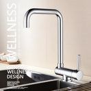 Brass Kitchen Tap Copper Rotating Folding Faucet Brushed Nickel Under Mounted Kitchen Sink Faucet