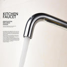 Brass Kitchen Tap Copper Rotating Folding Faucet Brushed Nickel Under Mounted Kitchen Sink Faucet