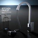 Brass Pull Out Kitchen Faucet Hot and Cold Water 360 Degree Rotation Stretch Pull Down Sprayer Kitchen Faucet