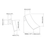 Brushed Nickel Wall Mounted Brass Waterfall Lavatory Sink Faucet Concealed Waterfall Basin Mixer Hot and Cold Tap