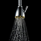 Brass Chrome Rain Shower Head Wall Mounted High Pressure Shower Head Rainfall 2 Jets Shower Head