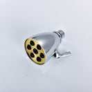 Brass Chrome Rain Shower Head Wall Mounted High Pressure Shower Head Rainfall 2 Jets Shower Head