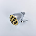 Brass Chrome Rain Shower Head Wall Mounted High Pressure Shower Head Rainfall 2 Jets Shower Head