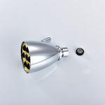Brass Chrome Rain Shower Head Wall Mounted High Pressure Shower Head Rainfall 2 Jets Shower Head