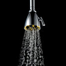 Brass Chrome Rain Shower Head Wall Mounted High Pressure Shower Head Rainfall 2 Jets Shower Head