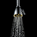 Brass Chrome Rain Shower Head Wall Mounted High Pressure Shower Head Rainfall 2 Jets Shower Head