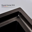 Stainless Steel Black DoubIe Under Mounted Kitchen Sink Set With Pull Out Faucet Double Layer