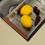 Stainless Steel Black Single Under Mounted Kitchen Sink Set With Kitchen Faucet Not Sticky Oil For Kitchen