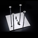 Rainfall Shower Head 3 Color LED Chrome Water Saving Shower Head Stainless Steel Fixed Shower Head