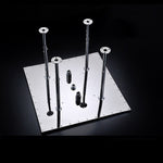 Rainfall Shower Head 3 Color LED Chrome Water Saving Shower Head Stainless Steel Fixed Shower Head