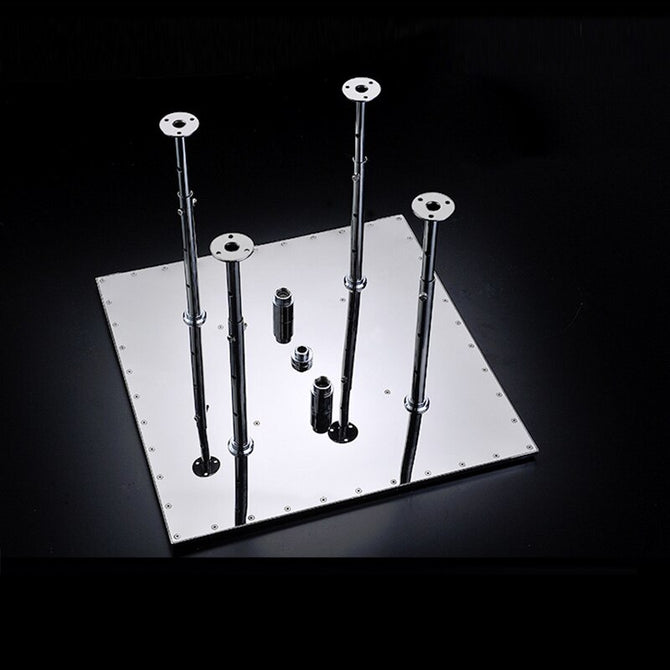 Free Shipping Rainfall Shower Head 3 Color LED Chorme Water Saving Shower Head Stainless Steel Fixed Shower Head - WELQUEEN WELQUEEN HOME DECOR