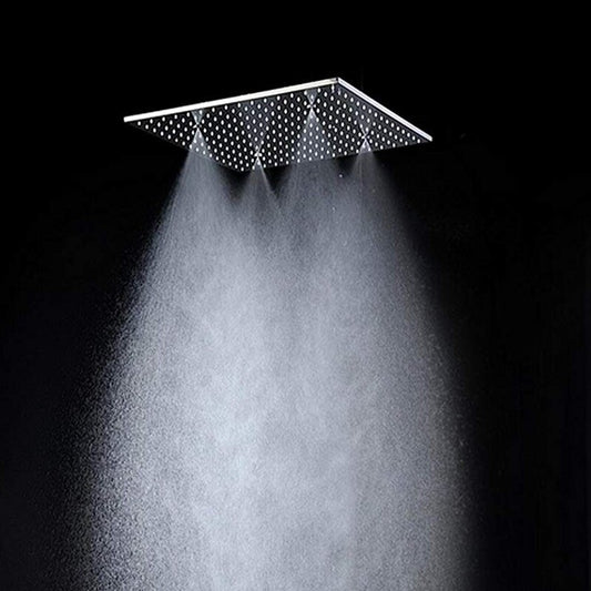 Free Shipping Rainfall Shower Head 3 Color LED Chorme Water Saving Shower Head Stainless Steel Fixed Shower Head - WELQUEEN