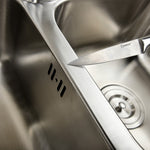 Stainless Steel Brushed Nickel Under Mount Double Bowl Kitchen Sink With Faucet and Knife Holder For Kitchen