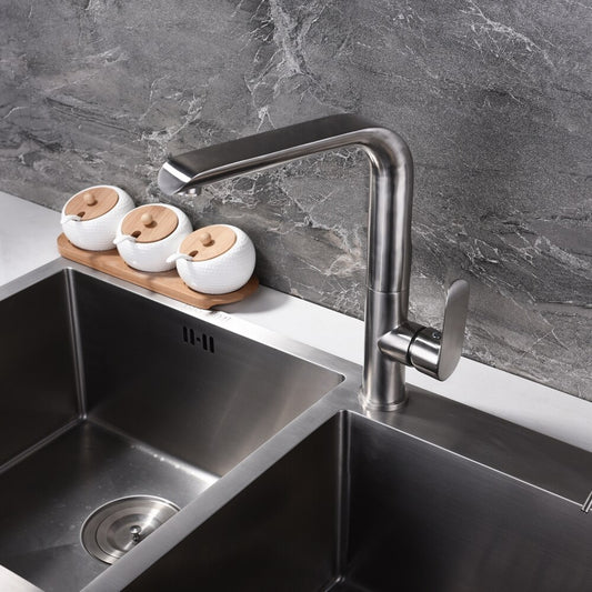 Free Shipping Stainless Steel 360 Degree Rotating Kitchen Faucet Hot and Cold Water Faucet Kitchen Sink Tap - WELQUEEN