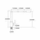 Stainless Steel Brushed Nickel 360 Degree Rotating Kitchen Faucet Cold and Hot Water Mixer Deck Mounted Tap