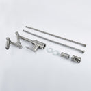 Stainless Steel Brushed Nickel 360 Degree Rotating Kitchen Faucet Cold and Hot Water Mixer Deck Mounted Tap