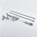 Stainless Steel Brushed Nickel 360 Degree Rotating Kitchen Faucet Cold and Hot Water Mixer Deck Mounted Tap