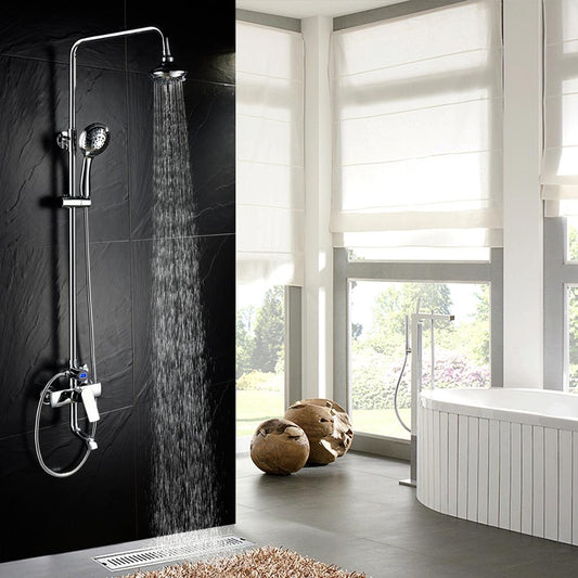 Free Shipping Stainless Steel Chrome Bathroom Faucet With LED Digital Display No need Battery Shower Mixer For Bathroom Washroom - WELQUEEN