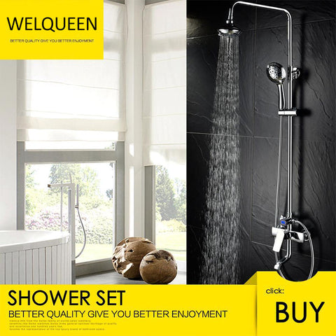 Free Shipping Stainless Steel Chrome Bathroom Faucet With LED Digital Display No need Battery Shower Mixer For Bathroom Washroom - WELQUEEN