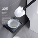 Wall Mounted Drilling Black Toilet Brush Holder With The Toilet Brush Bathroom Accessories