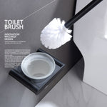 Wall Mounted Drilling Black Toilet Brush Holder With The Toilet Brush Bathroom Accessories