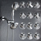 ABS Chrome Shower Head Premium 6 Spray Settings Luxury Spa Detachable Handheld Shower Head Shower Hose & Holder