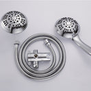 ABS Chrome Shower Head Premium 6 Spray Settings Luxury Spa Detachable Handheld Shower Head Shower Hose & Holder