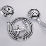 ABS Chrome Shower Head Premium 6 Spray Settings Luxury Spa Detachable Handheld Shower Head Shower Hose & Holder