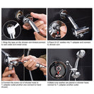 ABS Chrome Shower Head Premium 6 Spray Settings Luxury Spa Detachable Handheld Shower Head Shower Hose & Holder