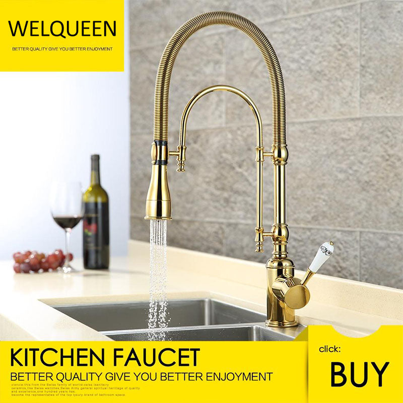 Free Shipping Brass Body Revolve Two-Way Washing Mounting Hardware G3/8" For The Kitchen Sink Faucet - WELQUEEN