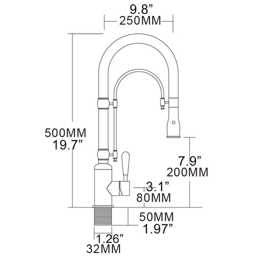 Free Shipping Brass Body Revolve Two-Way Washing Mounting Hardware G3/8" For The Kitchen Sink Faucet - WELQUEEN