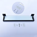 SUS304 Stainless Steel Seamless Self Adhesive Black Chrome Glass Towel Shelf Towel Hanger Bathroom Accessory