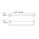 SUS304 Stainless Steel Seamless Self Adhesive Black Chrome Glass Towel Shelf Towel Hanger Bathroom Accessory