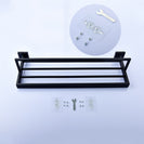 SUS304 Stainless Steel Seamless Self Adhesive Black Chrome Towel Rack With Bar Towel Hanger Bathroom Accessory