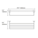 SUS304 Stainless Steel Seamless Self Adhesive Black Chrome Towel Rack With Bar Towel Hanger Bathroom Accessory