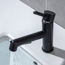 Brass Basin Faucet Multi-functional Stretch Faucet Black Cold and Hot Water Washing Basin Sitting Pull Out Faucet