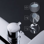 Brass Chrome Single Handle Bathtub Faucet Mixer Tap 5-Ways Showers Hand Shower Rain Shower Head Shower Set