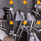 Brass Gold Metal Shower Sliding Bar With Height Adjustable for Bathroom with Shower Head Shower Hose