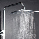 Brass Chrome 8 Inches Square Rain Shower Head Pressurized Shower Head Powerful Spray Top Shower With Silicone