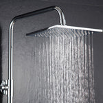 Brass Chrome 8 Inches Square Rain Shower Head Pressurized Shower Head Powerful Spray Top Shower With Silicone