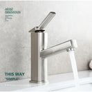 Brass Pulldown Basin Faucet with Pull Out Sprayer Single Lever Faucet for Bathroom Hot and Cold Water Faucet